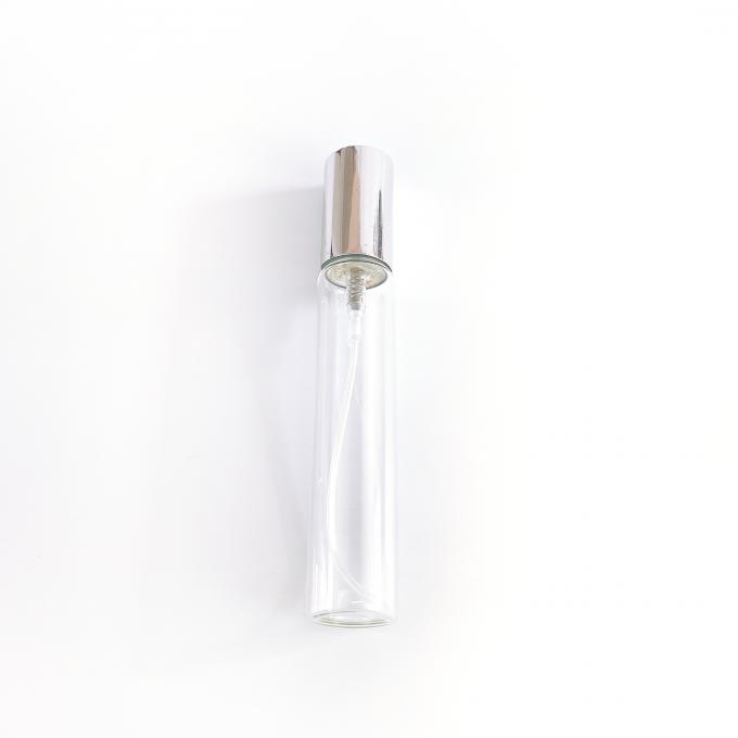 明確な30ml 50ml 100mlの銀製のガラス詰め替え式の香水瓶