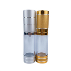 アルミニウム空気のないローション ポンプ銀製の金のプラスチック化粧品の魔法瓶